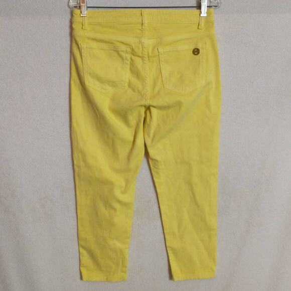 Michael Kors Izzy Cropped Skinny Jeans. Women's Size 8. Yellow. - Picture 3 of 12